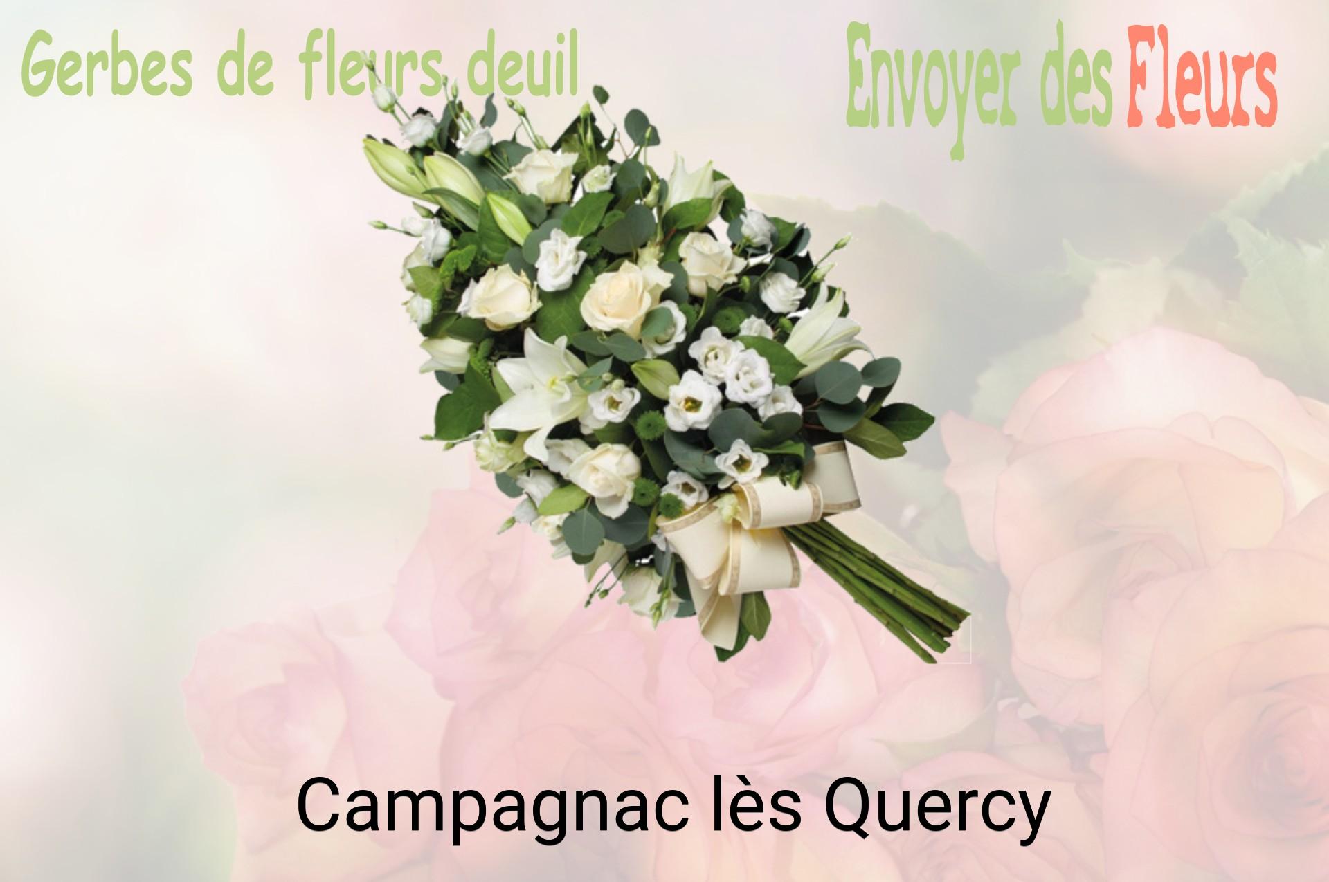 Gerbe de fleurs de deuil livrée à Campagnac-lès-Quercy